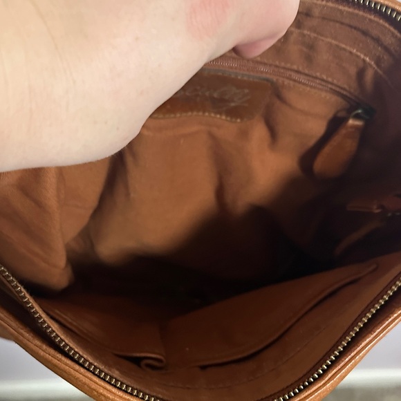 Scully Tan Leather Crossbody Bag with Diamond Accents - Picture 7 of 16